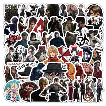 60PCS Resident Evil Stickers Graffiti Stickers DIY Diary Phone Case Handmade Scrapbook Aesthetic Stickers