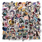 50Pcs Demon Slayer Japanese Anime Stickers Graffiti Skateboard Refrigerator Decorated Notebook Luggage Waterproof Sticker