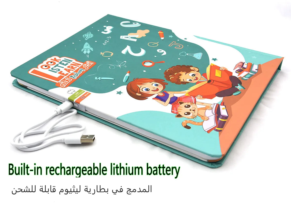 New Arabic and English Bilingual E-book for Children's Early Childhood Education Smart Toys Audible Muslim Book Reading Book