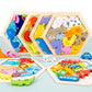 Baby toy Wooden jigsaw Puzzle Creative 3D Puzzle for Children's Intelligence Development Ealy Educational toy for Children