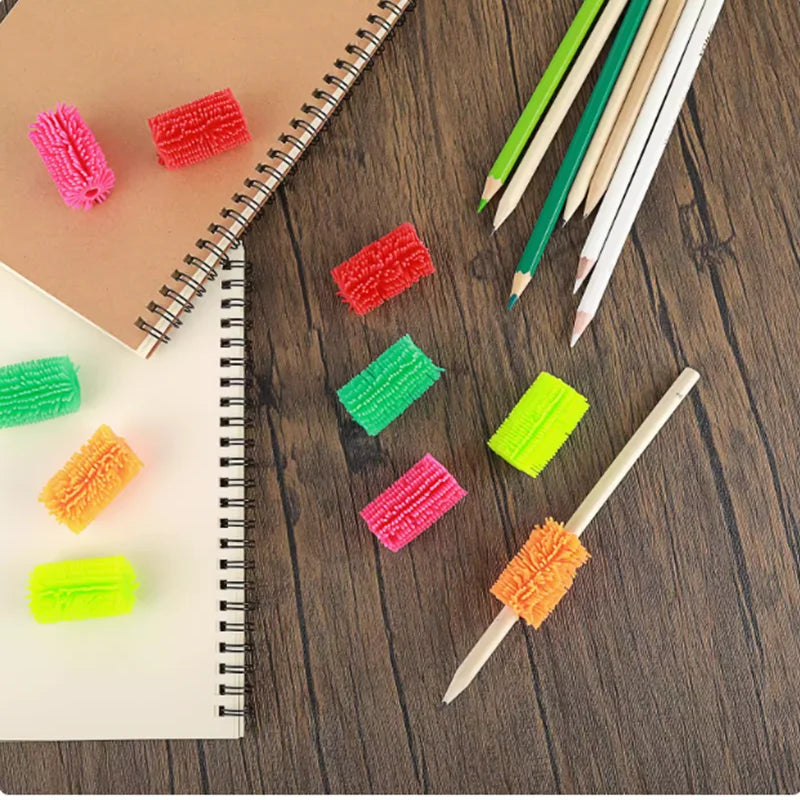 5PCS TPR Pen Grip Practise Pen Aid Writing Gripper Posture Correction Device for Kid Hand Writing Pencil Pen Holder squeeze Toy