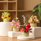 DIY MOC Potted Rose Sunflower Plants Succulents Bonsai Tree Gardens Romantic Building Blocks Model Bricks Kid Sets Kits Toy Girl