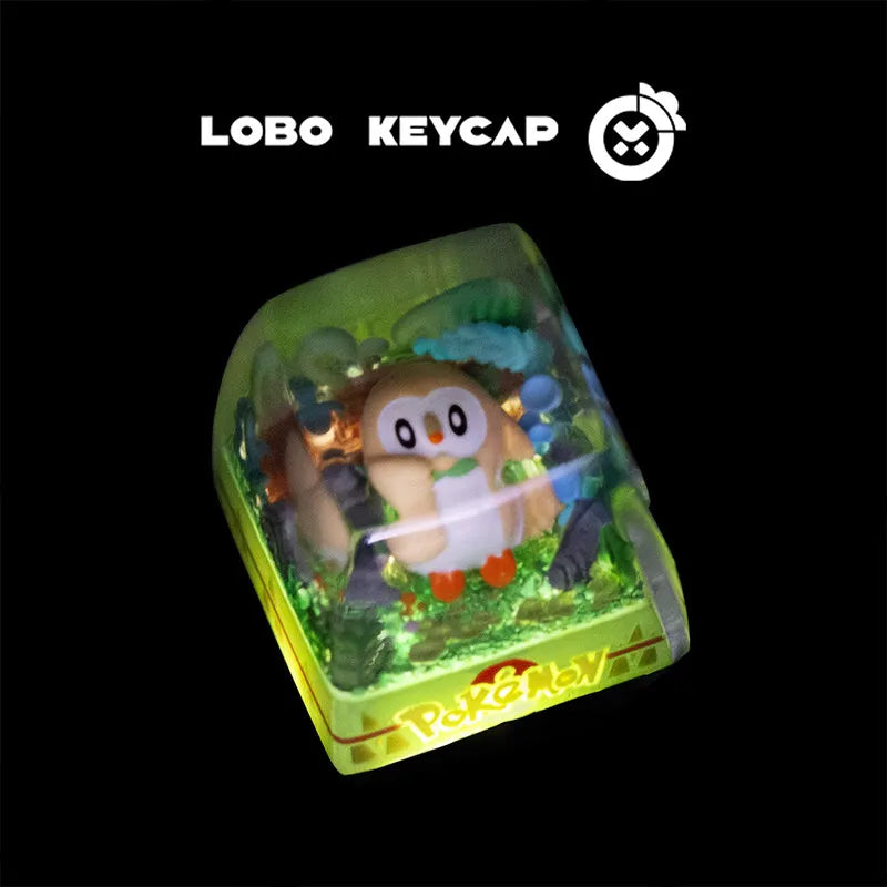 Pokemon Transparent Esc Keycap Keyboard Accessories Anime Cute Resin Shrink Drip Glue handmade Keycaps Anime Fans Gift