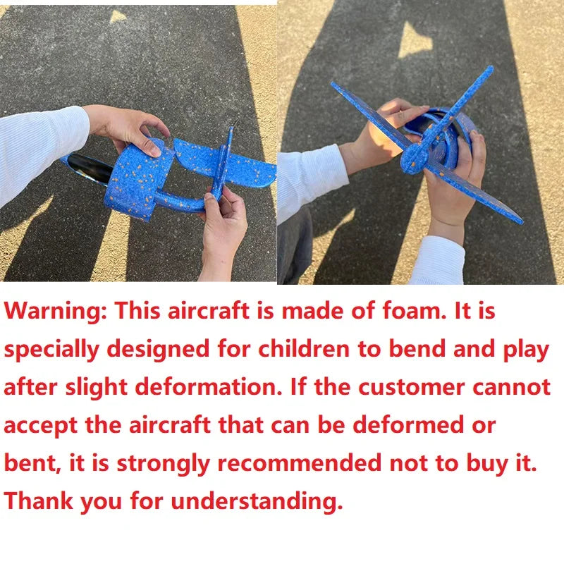 50CM Big Foam Plane Glider Hand Throw Airplane Light Inertial EPP Bubble Planes Outdoor Launch Toys for Gift