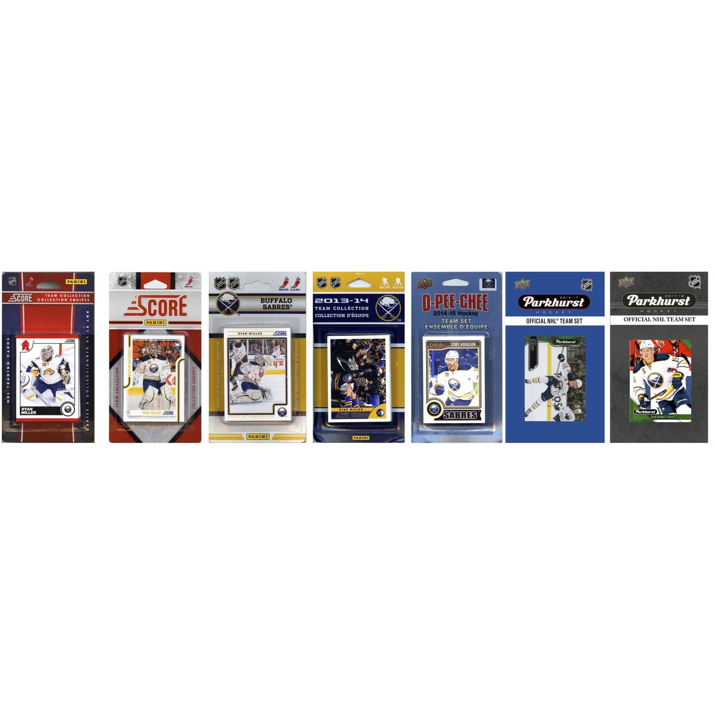 Nhl Buffalo Sabres 7 Different Licensed Trading Card Team Sets