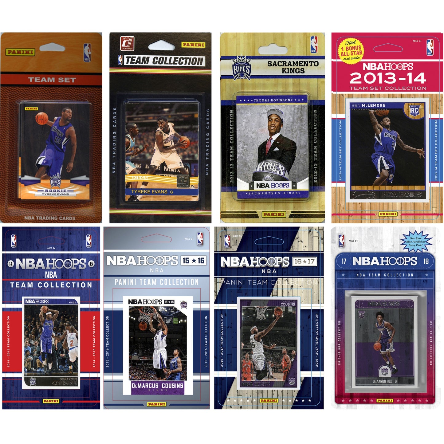 Nba Sacramento Kings 8 Different Licensed Trading Card Team Sets