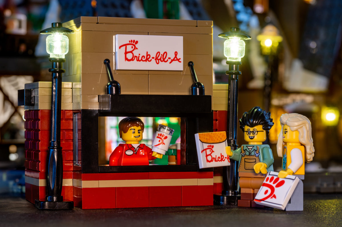 Brick-Fil-A Food Stand with Employee Minifig