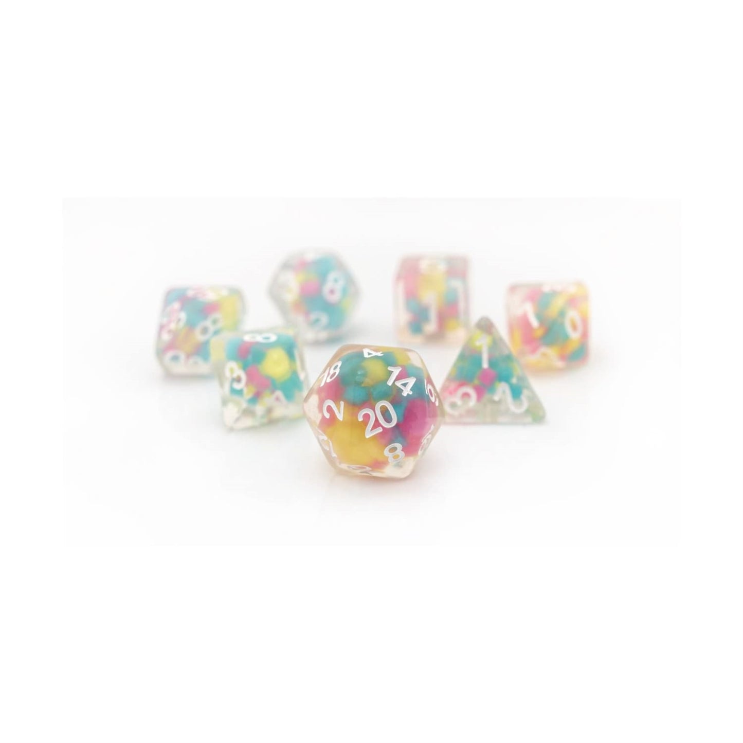 Rpg Dice Set (7): Lucky Charms Glowworm