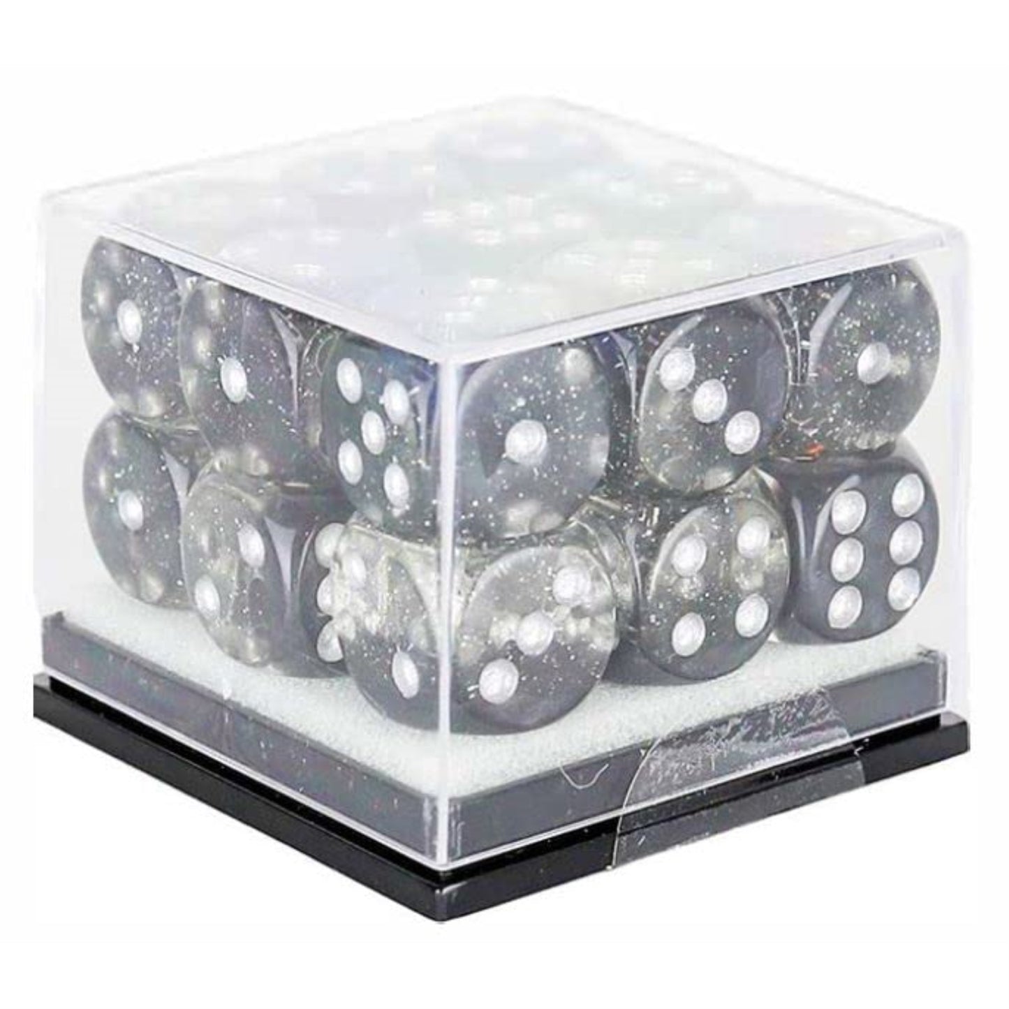 Sirius Dice 12Mm D6 Spades W/Silver (18)