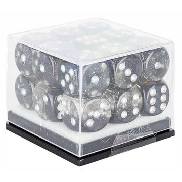 Sirius Dice 12Mm D6 Spades W/Silver (18)