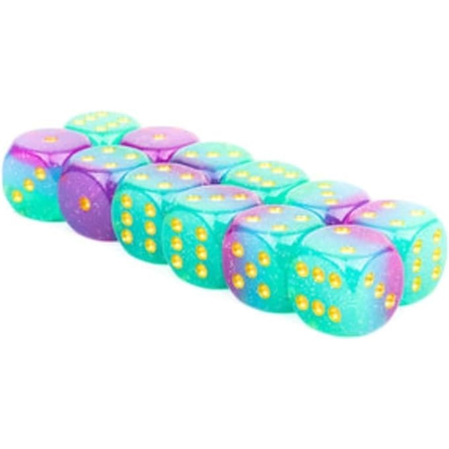 Sirius Dice 16mm d6 Northern Lights w/Gold (12)