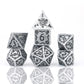 Rpg Dice Set (7): Illusory Metal - Silver