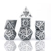 Rpg Dice Set (7): Illusory Metal - Silver