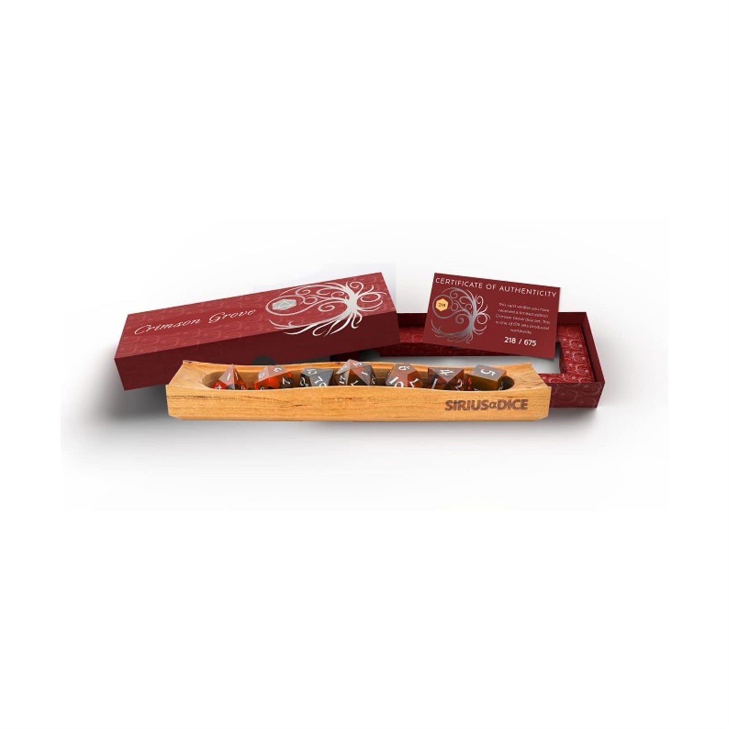 Sirius Dice Sdz002002 Thuja Sutchuensis Crimson Grove Limited Edition Dice Set Red - Set Of 7