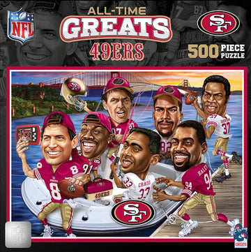 Masterpieces 500 Piece Sports Jigsaw Puzzle For Adults - Nfl San Francisco 49Ers All-Time Greats - 15X21
