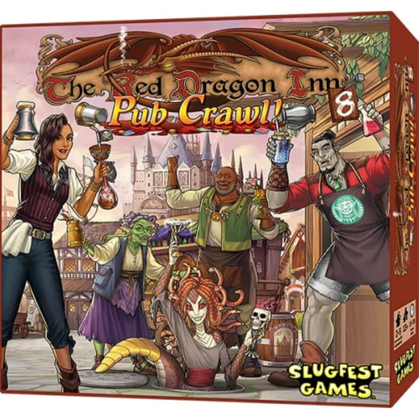 Slugfest Games: Red Dragon Inn 8, The Pub Crawl, Five New Characters, Can be Played with All Expansions, New Prize Cards Inside,