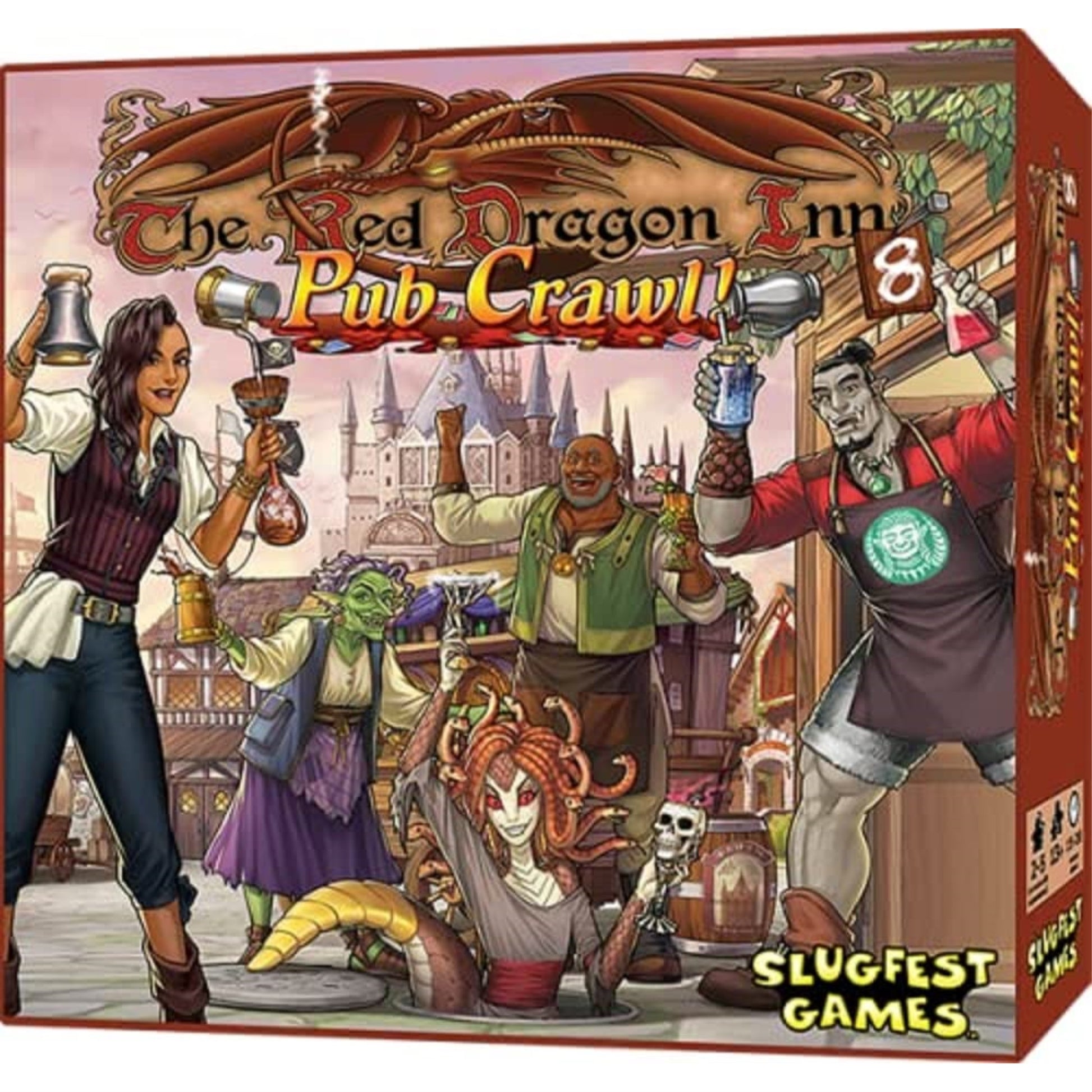 Slugfest Games: Red Dragon Inn 8, The Pub Crawl, Five New Characters, Can be Played with All Expansions, New Prize Cards Inside,