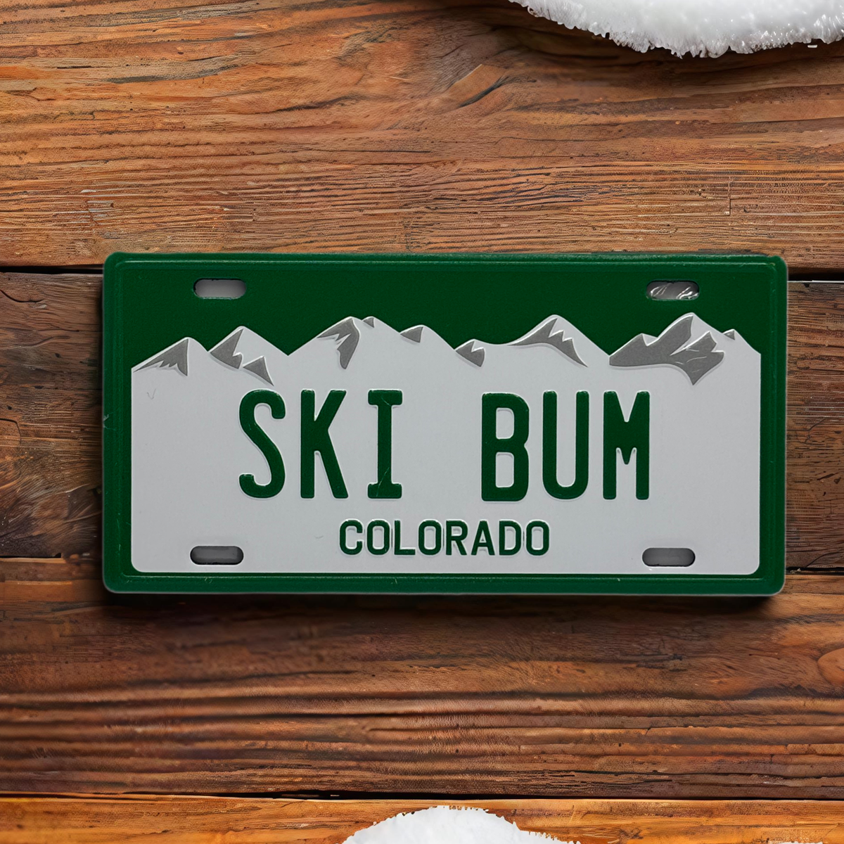 SKI BUM - Colorado License Plate Magnet