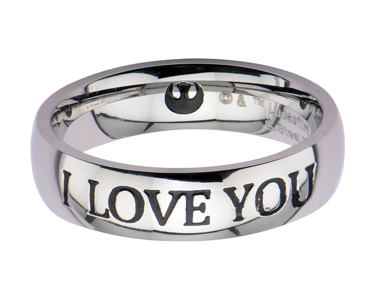 Star Wars I Love You Stainless Steel Unisex Ring | Size 9
