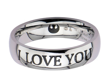Star Wars I Love You Stainless Steel Unisex Ring | Size 9