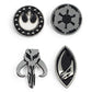 Star Wars: The Mandalorian Symbols 4-Piece Enamel Pin Set | Base Metal Pins