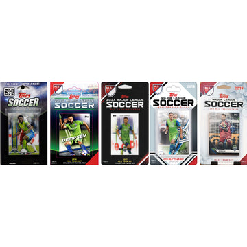 C & I Collectibles Mls Seattle Sounders 5 Different Licensed Trading Card Team Sets
