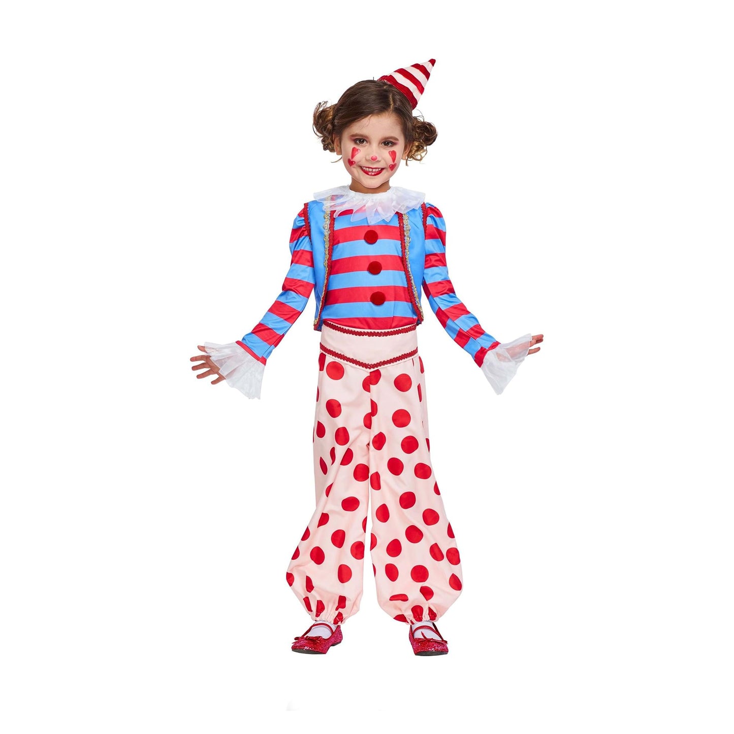 Vintage Clown Child Costume  Medium
