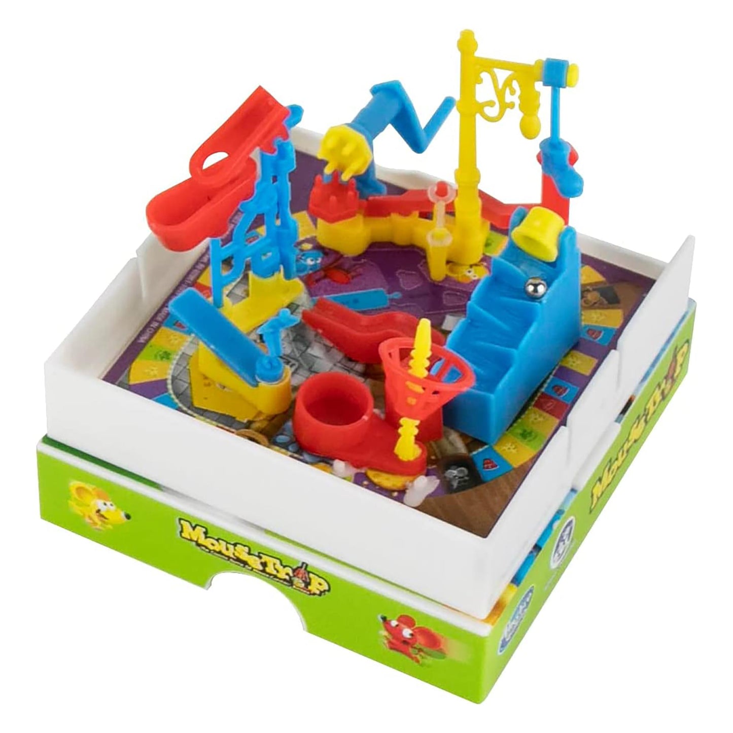 World's Smallest Mouse Trap Game - Miniature Gameboard with 27 Parts, Multi-color, Portable Case, Ages 6+, Model 5026