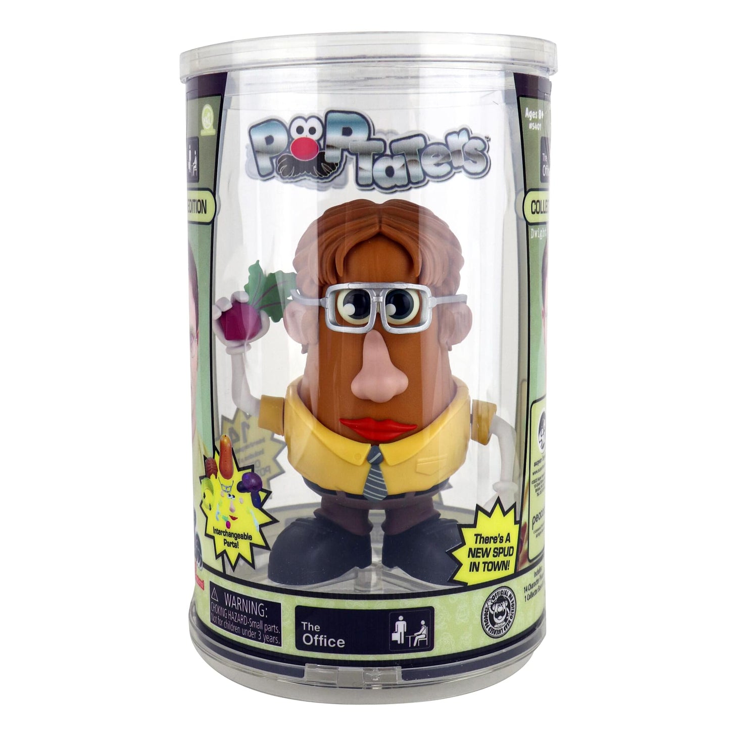 Super Impulse Poptaters Potato Head - Dwight Schrute, Miniature, Plastic, 14 Removable Parts, Original Color, Model 5407
