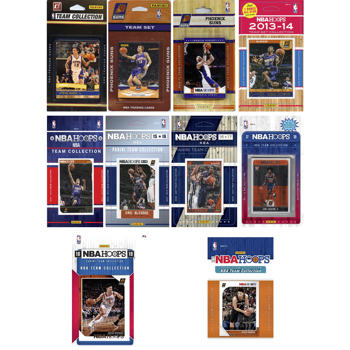 NBA Phoenix Suns 10 Different Licensed Trading Card Team Sets