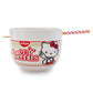 Sanrio Hello Kitty X Nissin Cup Noodles 20-Ounce Ramen Bowl And Chopstick Set