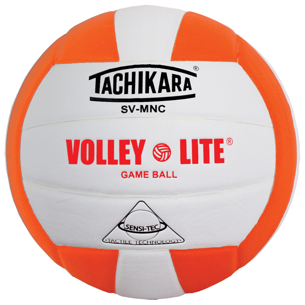 Tachikara SVMNC Volley-Lite Training Volleyball (Orange and White)
