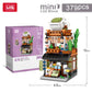 LOZ Mini Street View Series Japanese matcha shop Ramen Canteen Kimono shop Building house model Children's building blocks toys