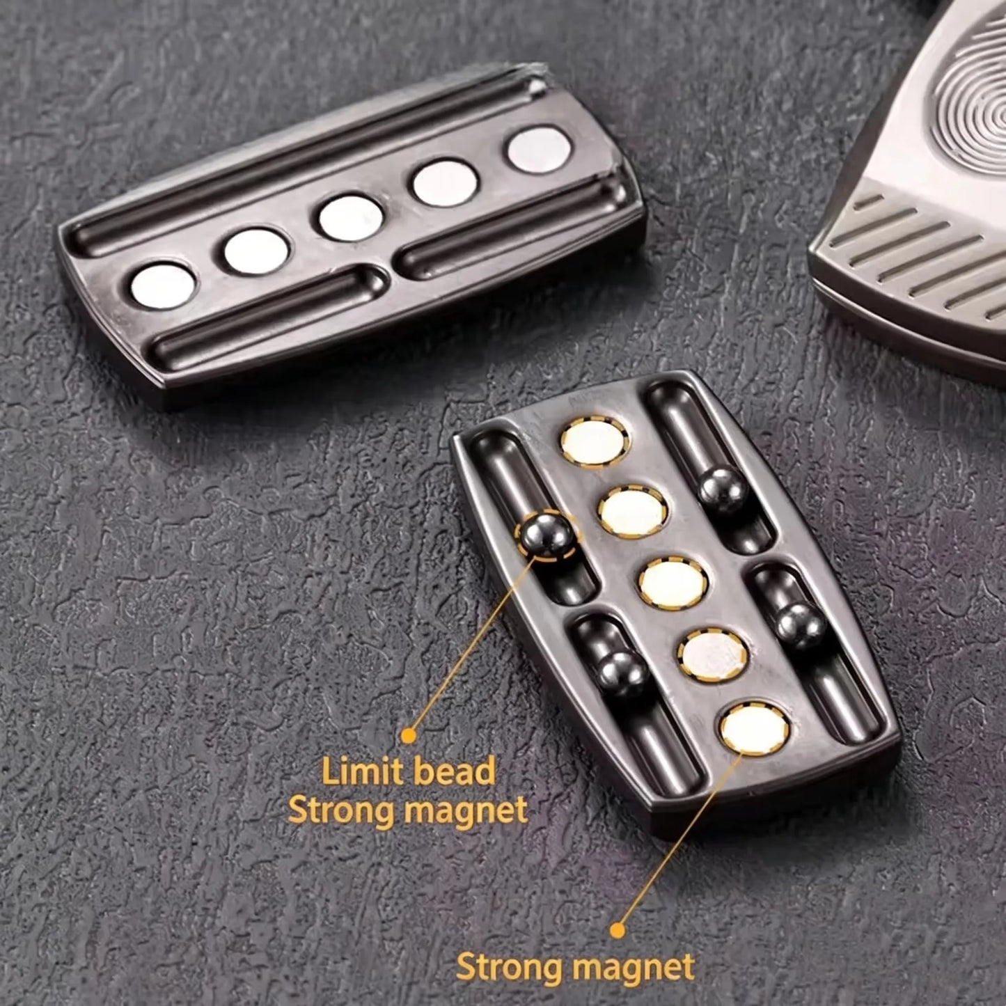 Fingerprint Magnetic Haptic Thumb Sensory Toys EDC Fidget Slider Metal Stress Relief ADHD Toy Relax Gift for Adults Favors