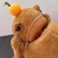 Capybara Plush Backpack Kawaii Fashion Plushie Doll Fur Pendant Children's Shoulder Bag Mini Knapsack Bags Gifts For Girlfriend