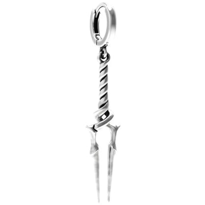 Neon Genesis Evangelion Spear of Longinus Earring Silver Plated Anime Cosplay Jewelry for Fans Gift