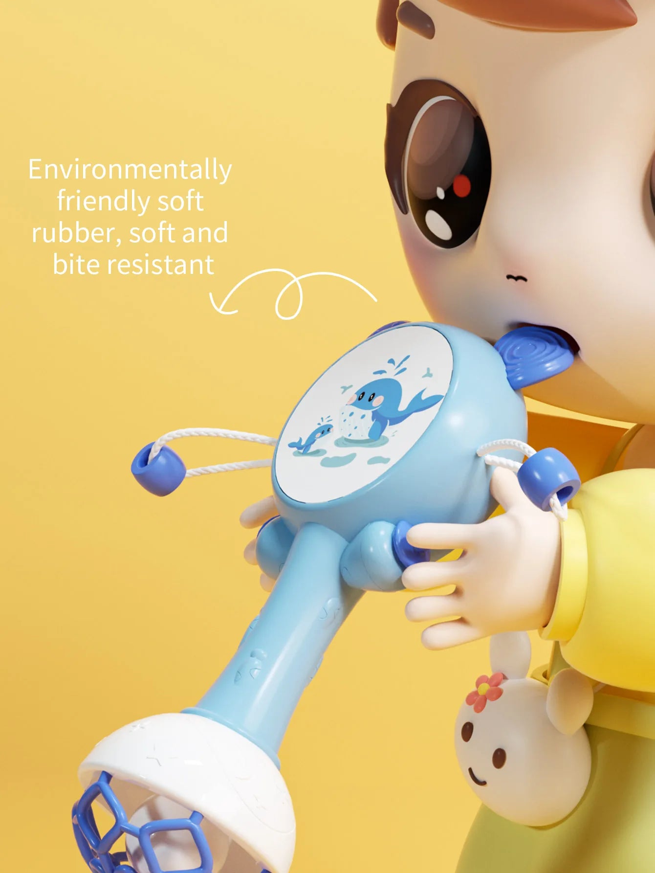 Baby Rattle Toys Teether Hand Bells Mobile Infant Stop Weep Tear Rattles Early Educational Toy for Newborn Gifts 0-18M
