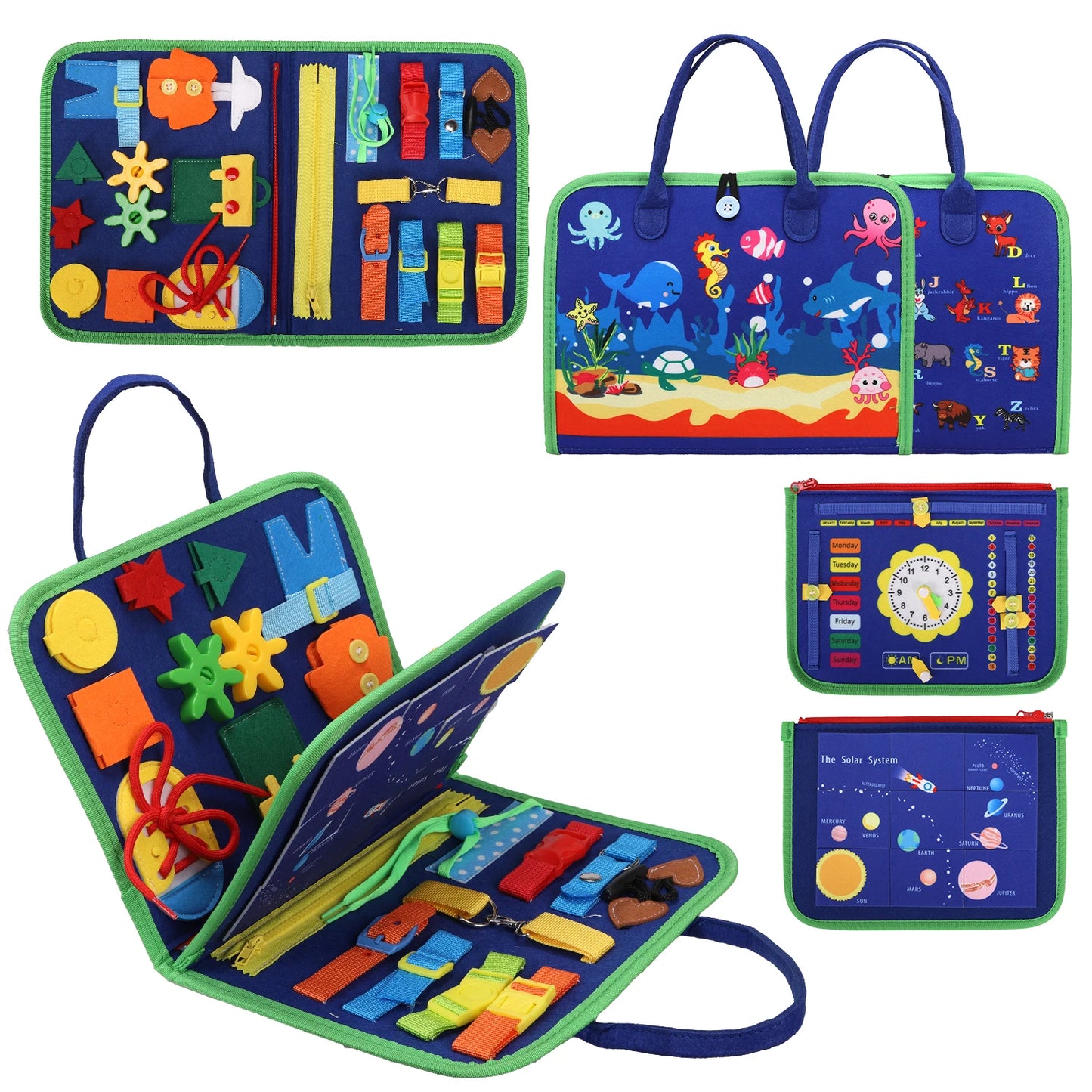 Busy Board Montessori Toys for Toddler Boy Birthday Gifts, Busy Book Sensory Toys for Toddlers Learning Educational