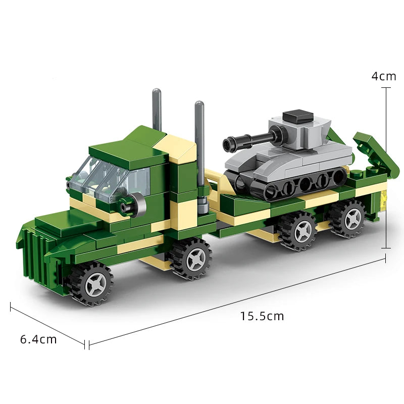 MOC Tank Anti Aircraft Guns Anti-Aircraft Missile Fighter Jets War Military City Vehicle Car Building Blocks Model Bricks Sets