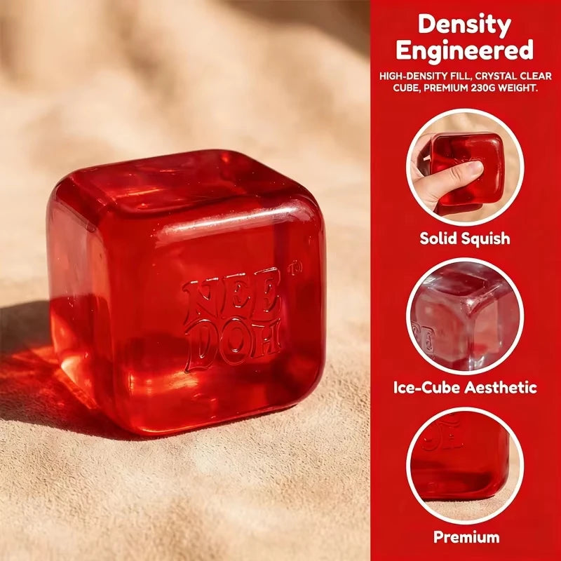 Dr Pepper x Nee Doh Nice Cube Squishy Soft Sensory Fidget Toy Stress Relief Anxiety Relief for Adults Kids ADHD Autism