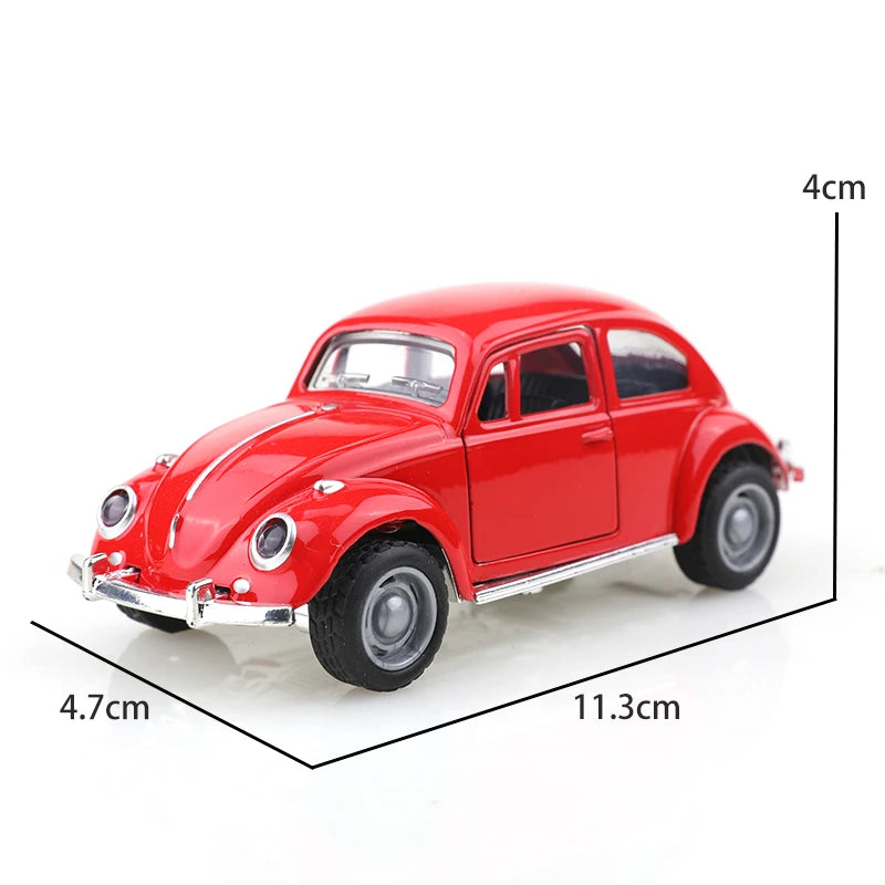 (bagged)1:38 Classical Cute Beettle, Alloy Model Car, Simulated vehicle, children's alloy car, boy's toy model, car ornaments
