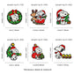 6pcs Christmas Cartoon Puppy Dog Enamel Pins Set Holiday Xmas Tree Santa Hat Collectible Brooches Decorative Gift Pins