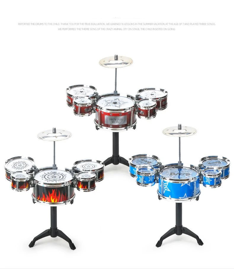 Drum Sets for Children Beginners Children's Toys Dynamic Jazz Drums for Western Percussion Instrument