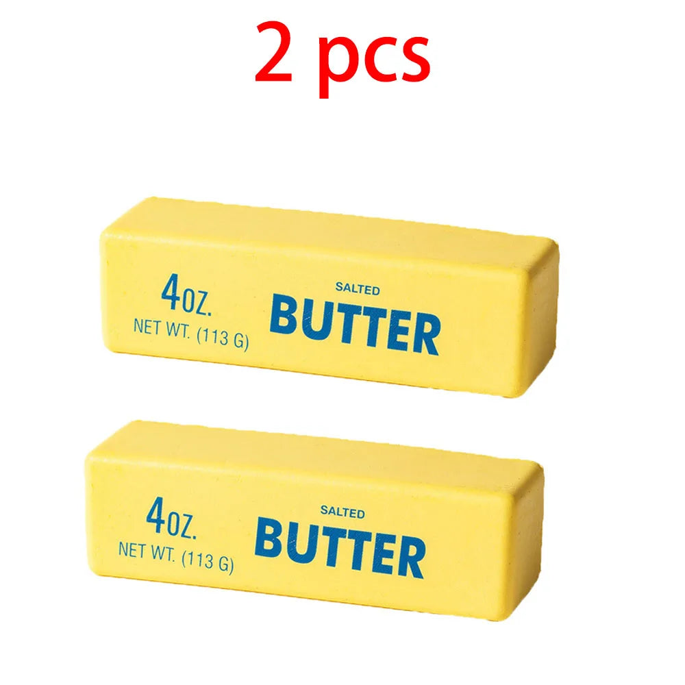 Hot Simulation Salted Butter Squishy Toy Slow Rising Stress Relief Squeeze Toy Soft Rubber Creative Decompression Toy Gift