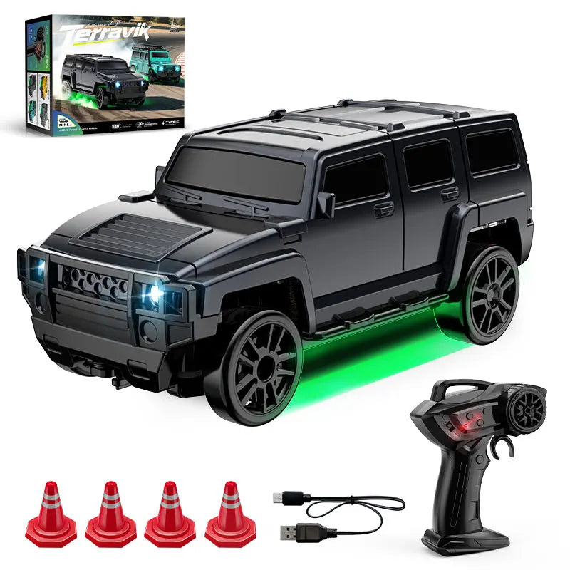 1: 64 Desktop Drift Car Four-Wheel Drive Full Proportion Mini Racing Toy With Rechargeable Battery, Children's Holiday Gift