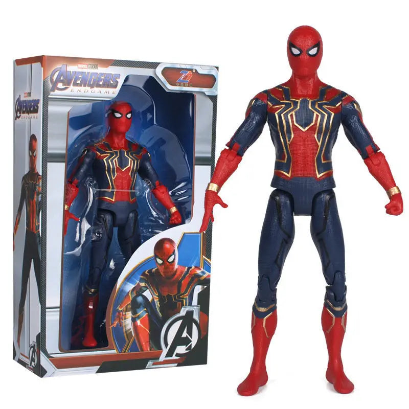 8pcs 18CM Avengers Collection Iron Man Spider Man Thanos Spider Captain Thor Hulk Transfiguration Action Decoration Toy Gift