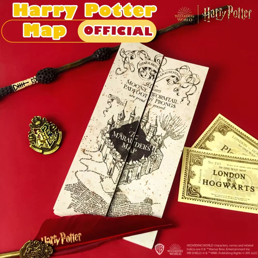 Harry Potter Map Magic Academy Hogwarts Theme HD Full Version Expandable Stereoscopic Magic Treasure Hunt Map Birthdays Gifts
