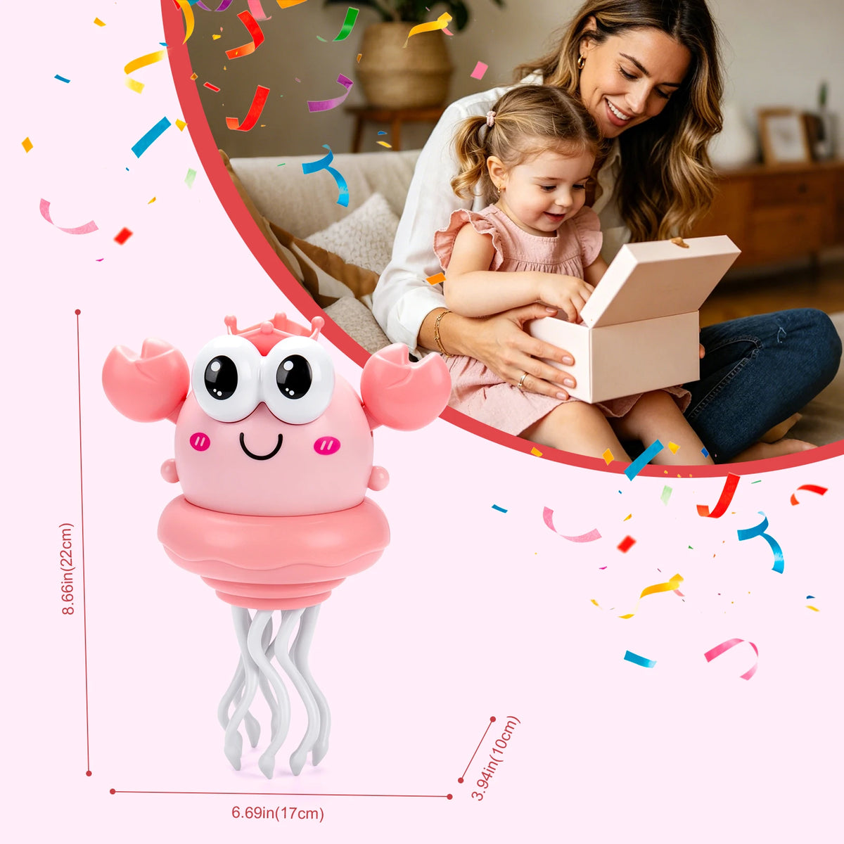 Electronic Dancing Squid Toys with Light&Music Funny Induction Lying Flat Squid Toddler Interactive Development Tummy Time Gifts