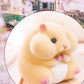 Japan YELL Gashapon Toys Cute Fatty Milky Soft Hamster Flocking Plush Dolls Squeeze Anti Stress Relief Squishy Collect Ornaments