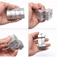 Cool Silver Fidget Cube Lightweight Ultra Durable Sensory Stress Relief Anti-Anxiety Toy Exquisite Decompression Gift for Adults